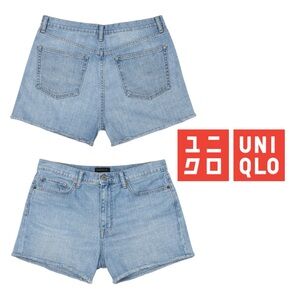 Uniqlo Women’s Light Wash High Waisted Denim Boyfriend Fit Size 28
